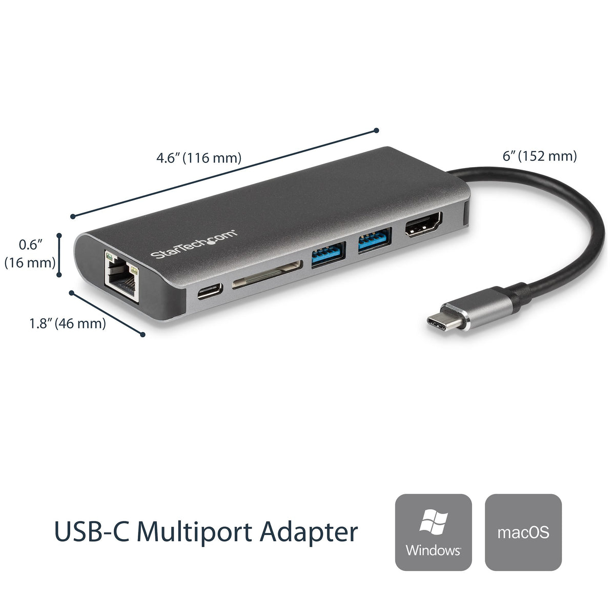 Docking station startech USB tipo c 6 en 1