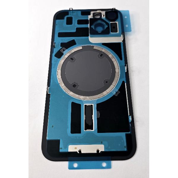 Tapa trasera o tapa bateria negra para iPhone 14 con cubierta de camara compatible sin logotipo version europea