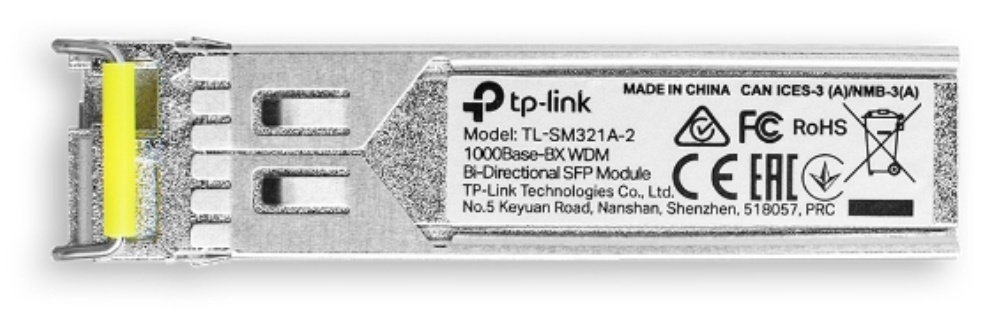 Transceiver TP-Link SM321A-2 bidireccional wdm giga monomodo lc TX:1550nm/RX:1310nm hasta 2km