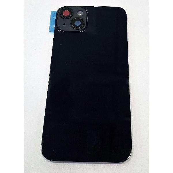 Tapa trasera o tapa bateria negra para iPhone 14 Plus con cubierta de camara compatible sin logo version europea