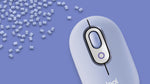 Raton inalambrico logitech pop mouse lila