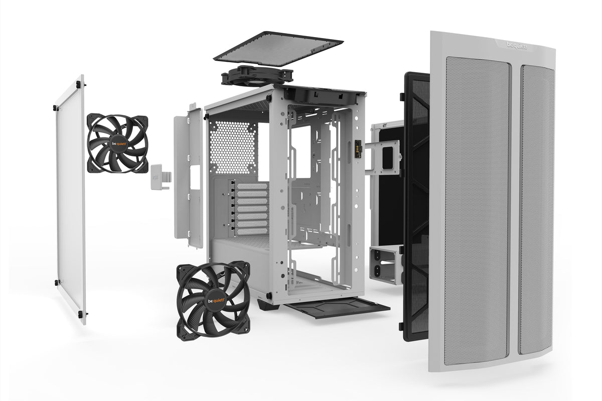 Caja ordenador gaming ATX be quiet! pure base 500dx white tira LED argb frontal · cristal templado · 3x ventilador 140