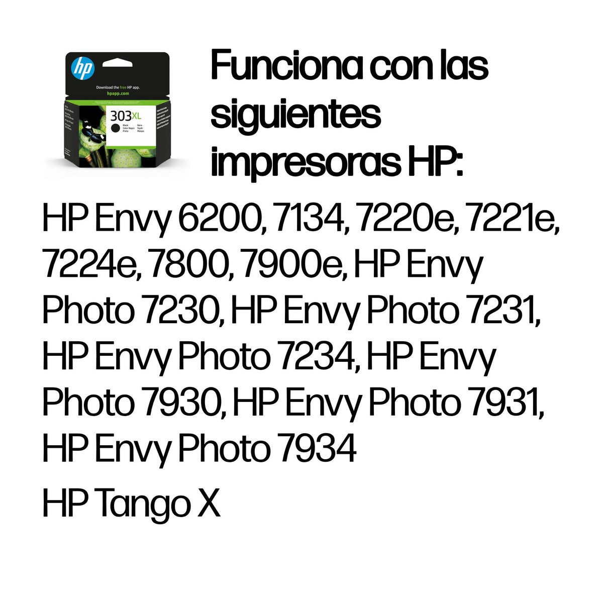 Cartucho de Tinta Original HP nş303 XL Alta Capacidad/ Negro