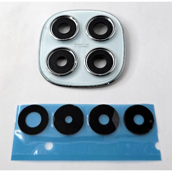 Cristal de camara para Xiaomi Redmi Note 14 Pro 4G con marco azul calidad premium