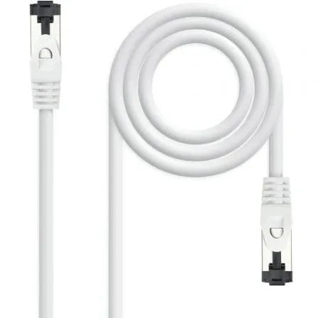 Cable de Red RJ45 SSTP Nanocable 10.20.2000-W Cat.8.1/ 50cm/ Blanco - PixelPlaza