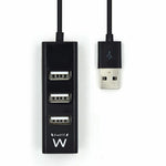 Hub USB Ewent 4 puertos - USB 2.0 · negro