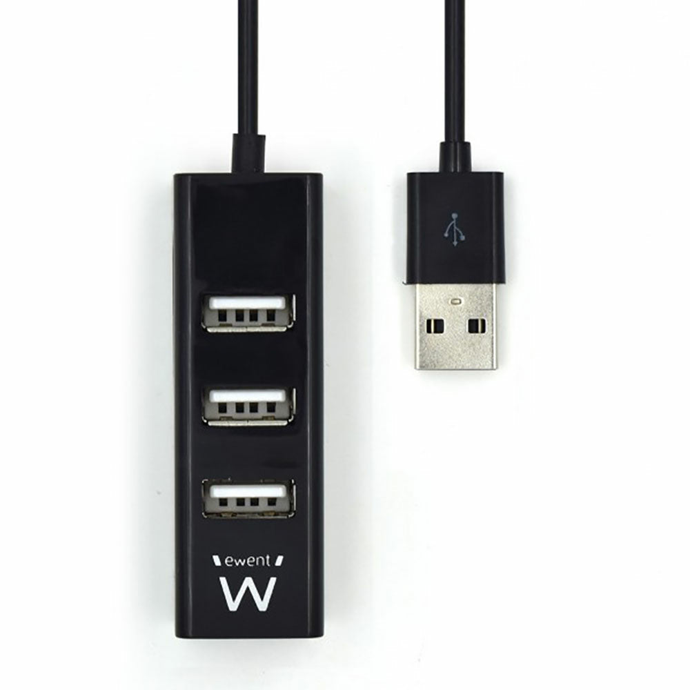 Hub USB Ewent 4 puertos - USB 2.0 · negro