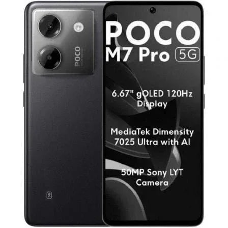 Smartphone Xiaomi POCO M7 Pro 8GB/ 256GB/ 6.67"/ 5G/ Negro - PixelPlaza