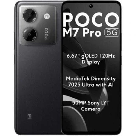 Smartphone Xiaomi POCO M7 Pro 8GB/ 256GB/ 6.67"/ 5G/ Negro - PixelPlaza