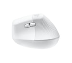 Mouse ratón vertical Logitech lift 6 botones 4000 dpi wireless inalámbrico blanco crudo