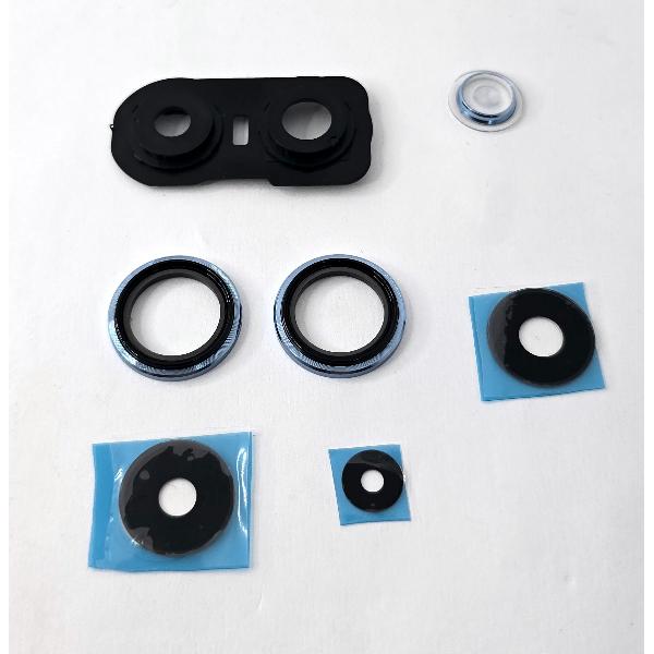 Cristal de camara para Xiaomi Redmi Note 13 4G con marco azul calidad premium