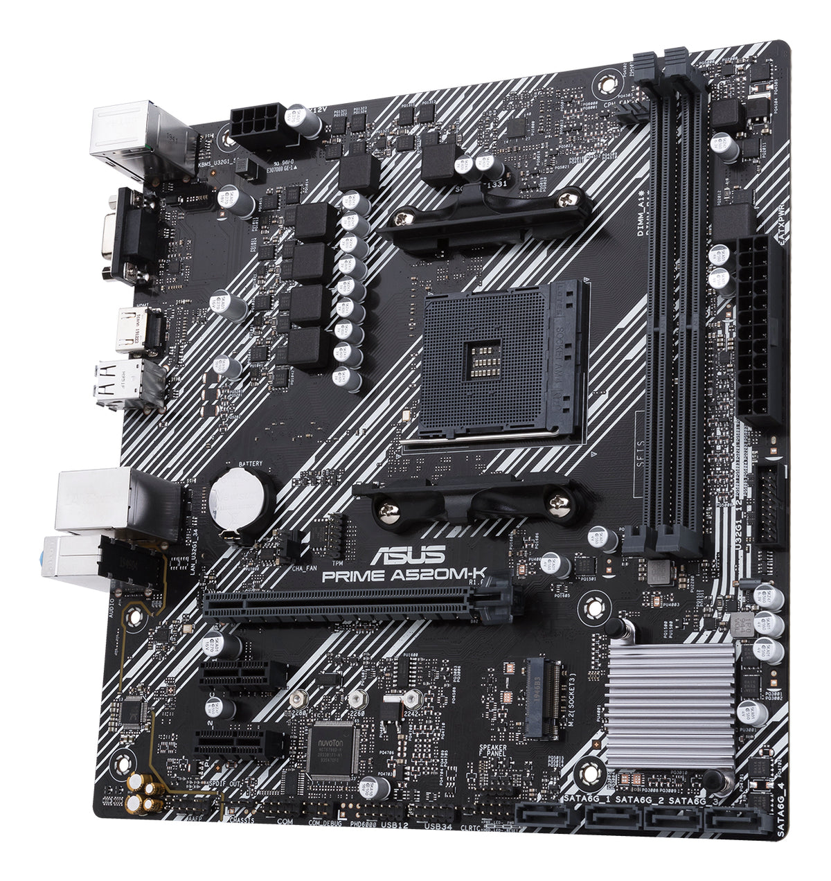 Placa base ASUS AMD prime a520m - k socket am4 DDR4 x2 max 64GB 3200 mhz d - sub HDMI mATX