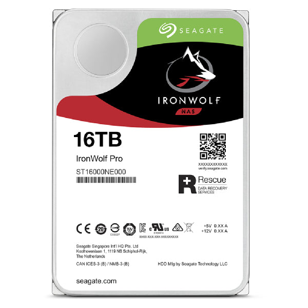Ironwolf pro st16000nt001 disco duro interno 3.5 pulgadas 16TB