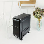 Soporte para cpu de suelo con ruedas TooQ umcs0004 - b negro