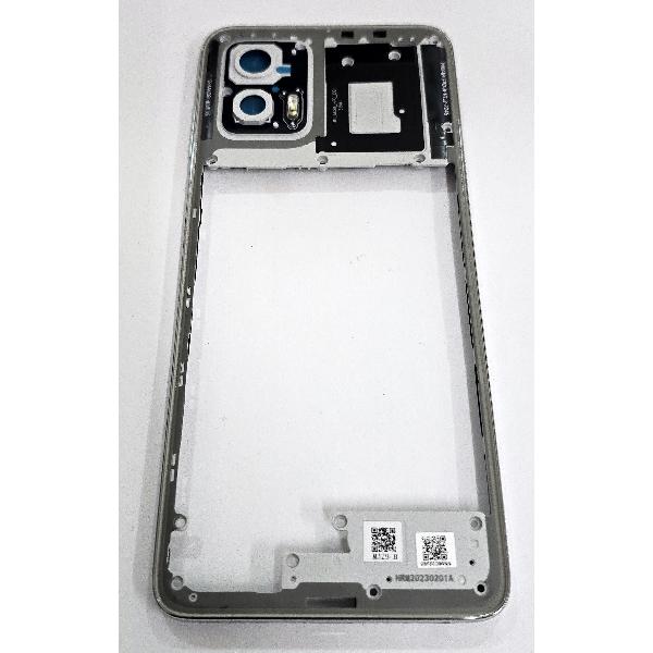 Carcasa o marco central plata para Motorola Moto G73 5S58C22265 Service Pack