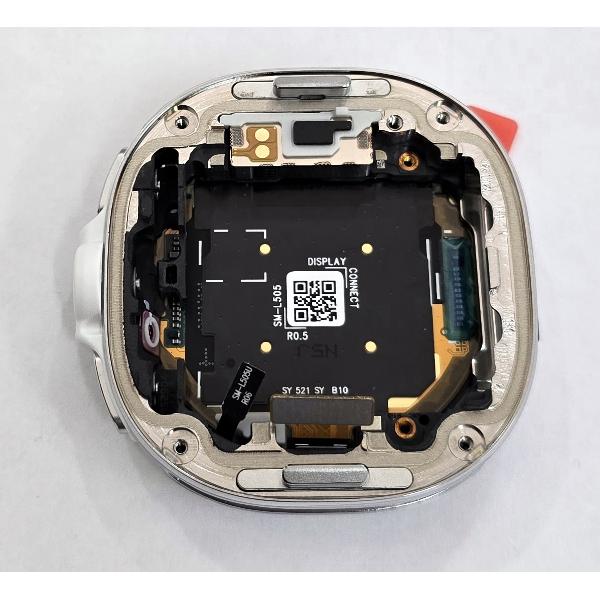 Pantalla lcd para Samsung Galaxy Watch 8 Classic SM-L505 mas tactil negro con marco plata GH82-37710B Service Pack