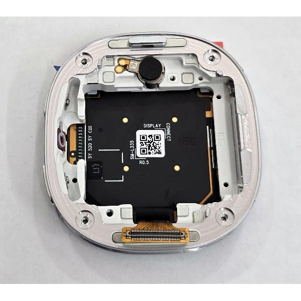 Pantalla lcd para Samsung Galaxy Watch 8 44mm SM-L330 mas tactil negro con marco plata GH82-37680B Service Pack