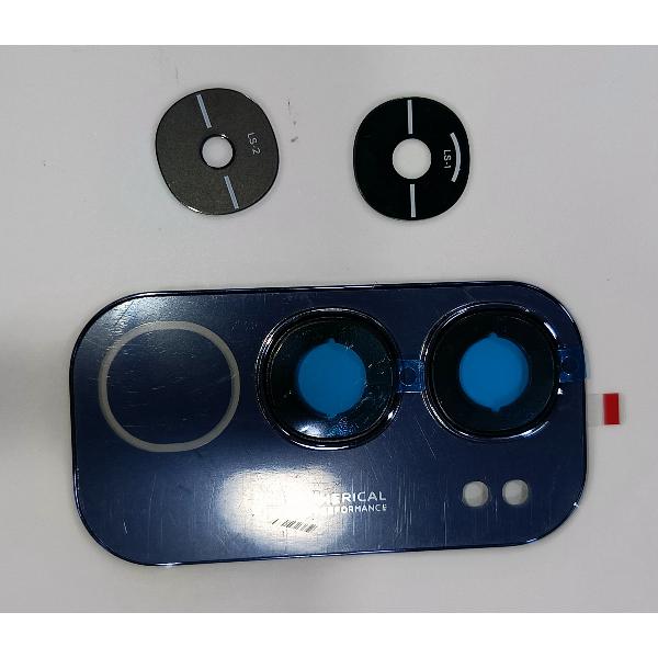 Cristal de camara para Vivo Y19s con marco negro calidad premium