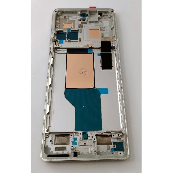 Pantalla lcd para Motorola Edge 30 Ultra mas tactil negro con marco blanco calidad premium