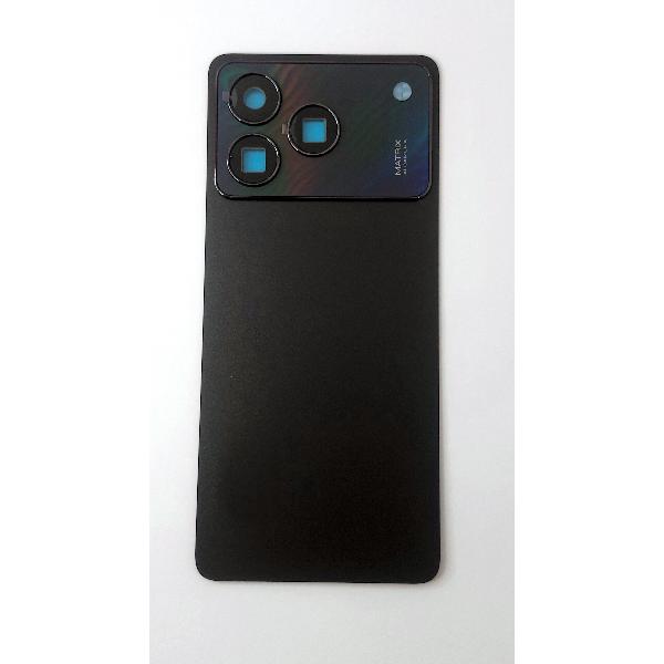 Tapa trasera o tapa bateria gris para ZTE Blade A76 4G con cubierta de camara