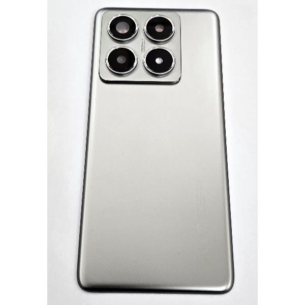 Tapa trasera o tapa bateria gris para Xiaomi 14T Pro con cristal de camara