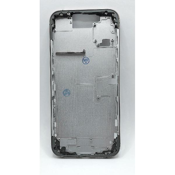 Carcasa o marco central plata para iPhone 16 Pro Max con botones laterales
