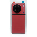 Tapa trasera o tapa bateria roja para Vivo X90 Pro con cubierta de camara