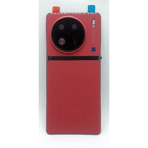 Tapa trasera o tapa bateria roja para Vivo X90 Pro con cubierta de camara