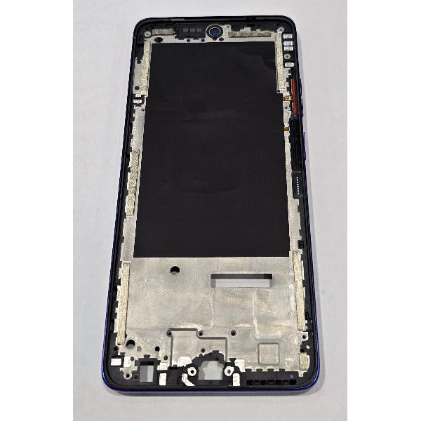 Carcasa o marco central azul oscuro para Motorola Moto G56 5G con botones laterales