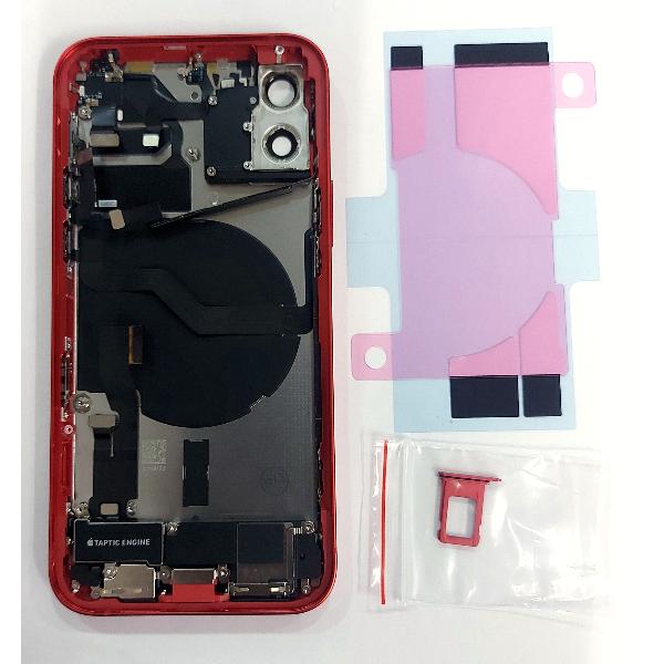 Tapa trasera o tapa bateria roja para iPhone 12 A2402 mas marco central con componentes Remanufacturada Grado A
