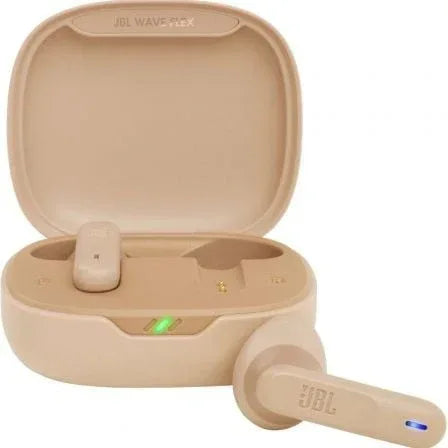 Auriculares Bluetooth JBL Wave Flex con estuche de carga/ Autonomía 8h/ Beige - PixelPlaza