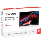 Monitor Portátil Verbatim Non-Touch Light 15.6"/ Full HD/ Multimedia/ Negro - PixelPlaza