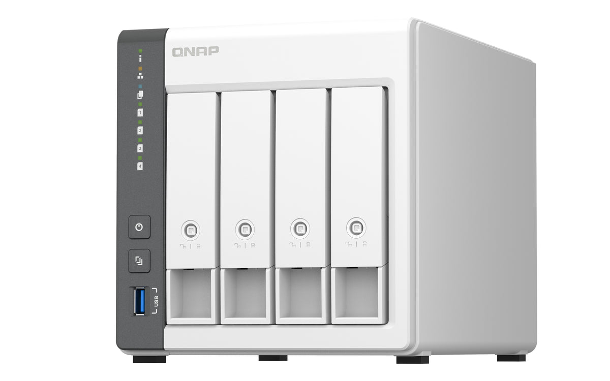Servidor nas Qnap ts - 433 - 4G nas 4xhdd - bay 1x2.5gbe+1xgbe