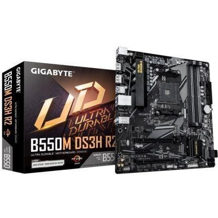 Placa Base Gigabyte B550M DS3H R2 Socket AM4/ DDR4/ PCIe 4.0/ Micro ATX - PixelPlaza