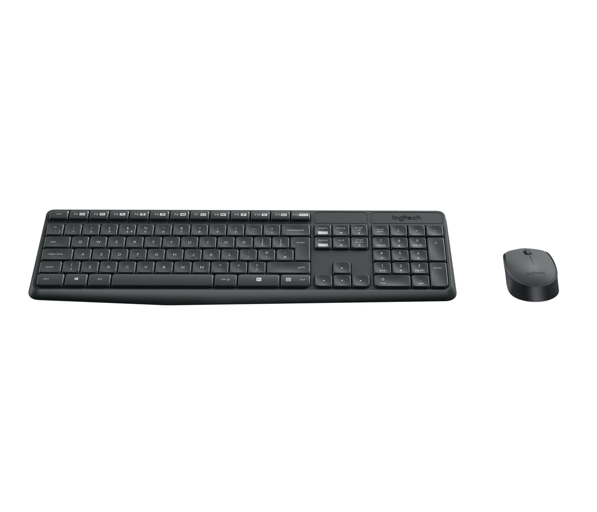 Teclado + mouse Logitech mk235 inalámbrico ingles internacional