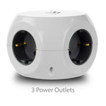 Regleta cubica Ewent ew3939 3 tomas shucko · 3 puertos USB · 1.5m