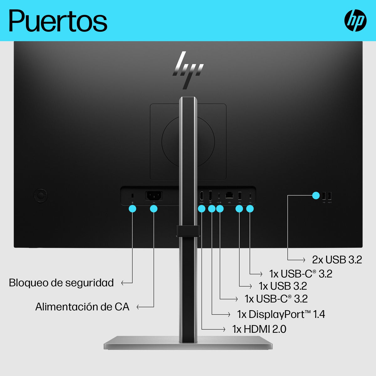 Monitor Hp e27k g5 27 pulgadas 4K UHD 60hz