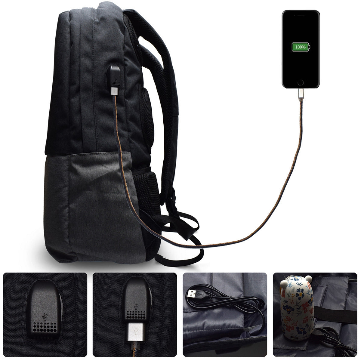 Mochila Ewent urban notebook backpack 17.3 pulgadas con puerto de carga USB