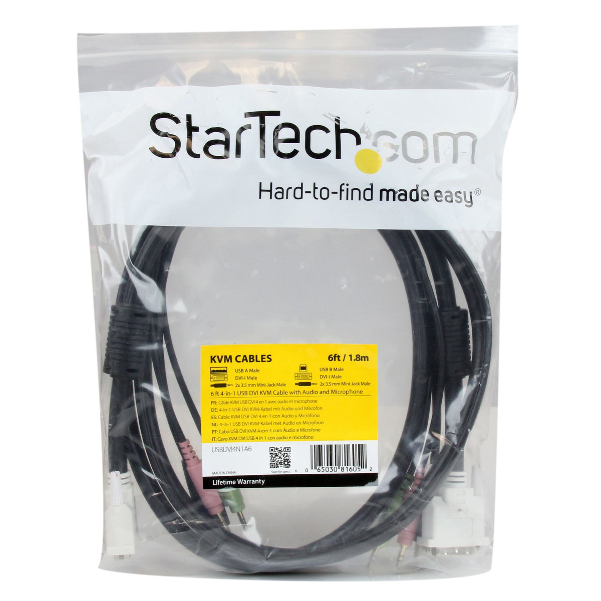 Cable kvm 4 en 1 startech 1.8m