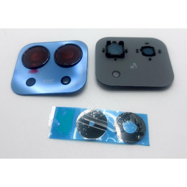 Cristal de camara para Xiaomi Redmi 15C con marco azul calidad premium