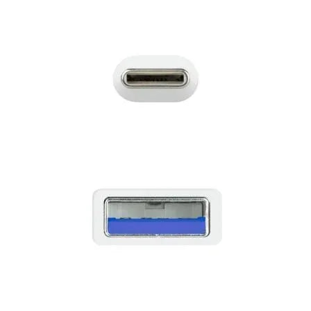 Cable USB 3.1 Nanocable 10.01.4002-W/ USB Tipo-C Macho - USB Macho/ 2m/ Blanco - PixelPlaza