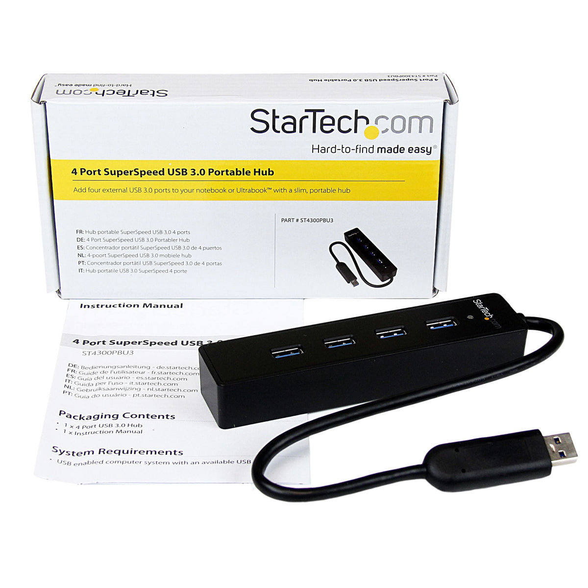 Hub startech USB 3.0 4 en 1