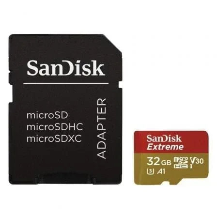 Tarjeta de Memoria SanDisk Extreme 32GB microSD HC UHS-I con Adaptador/ Clase 10/ 100MBs - PixelPlaza