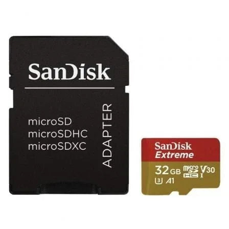 Tarjeta de Memoria SanDisk Extreme 32GB microSD HC UHS-I con Adaptador/ Clase 10/ 100MBs - PixelPlaza