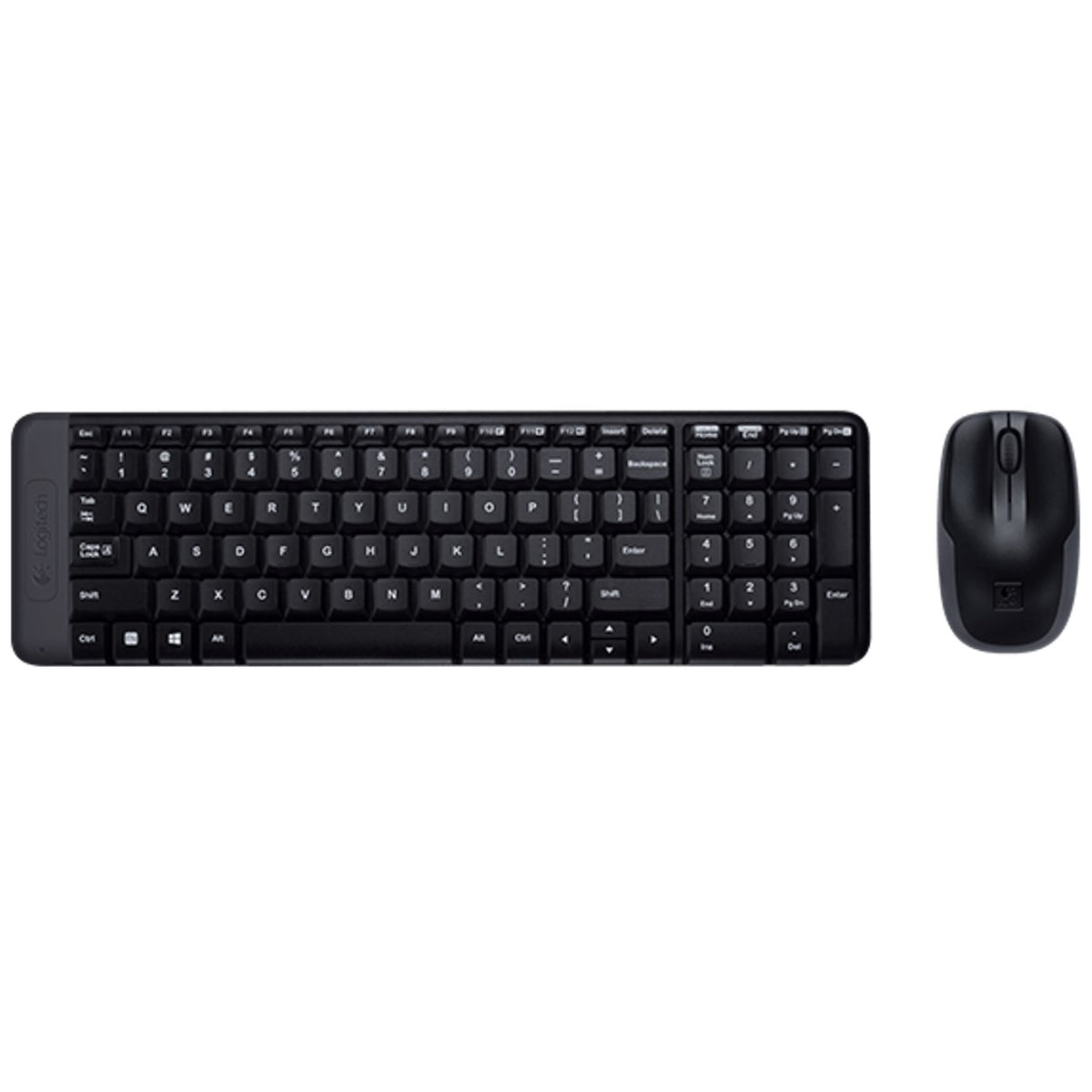 Teclado + mouse Logitech mk220 wireless inalámbrico negro portugues