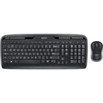 Teclado + mouse Logitech mk330 wireless inalambrico negro ingles internacional
