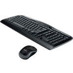 Teclado + mouse Logitech mk330 wireless inalambrico negro ingles internacional