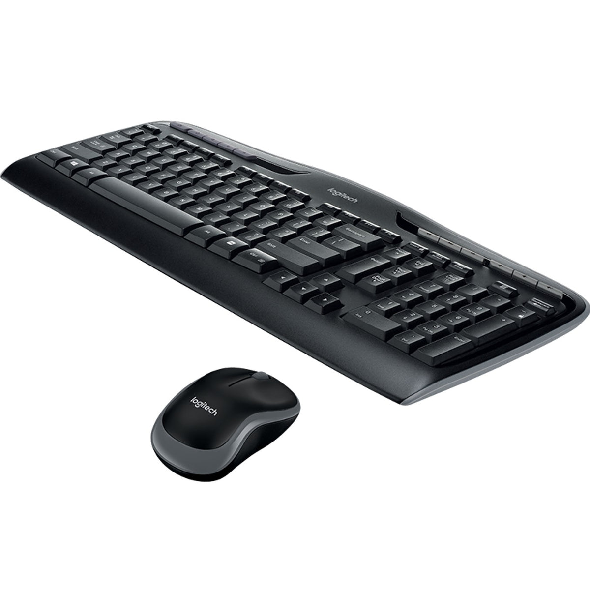 Teclado + mouse Logitech mk330 wireless inalambrico negro ingles internacional
