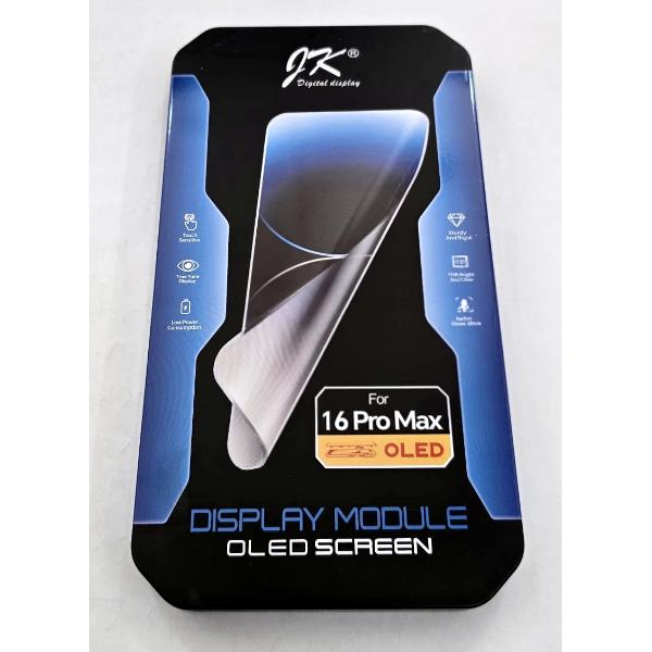Pantalla para iPhone 16 Pro Max A3296 A3084 A3295 A3297 mas tactil negro JK calidad Soft Oled