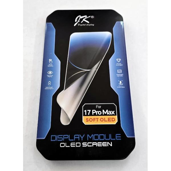 Pantalla para iPhone 17 Pro Max A3257 mas tactil negro JK calidad Soft Oled